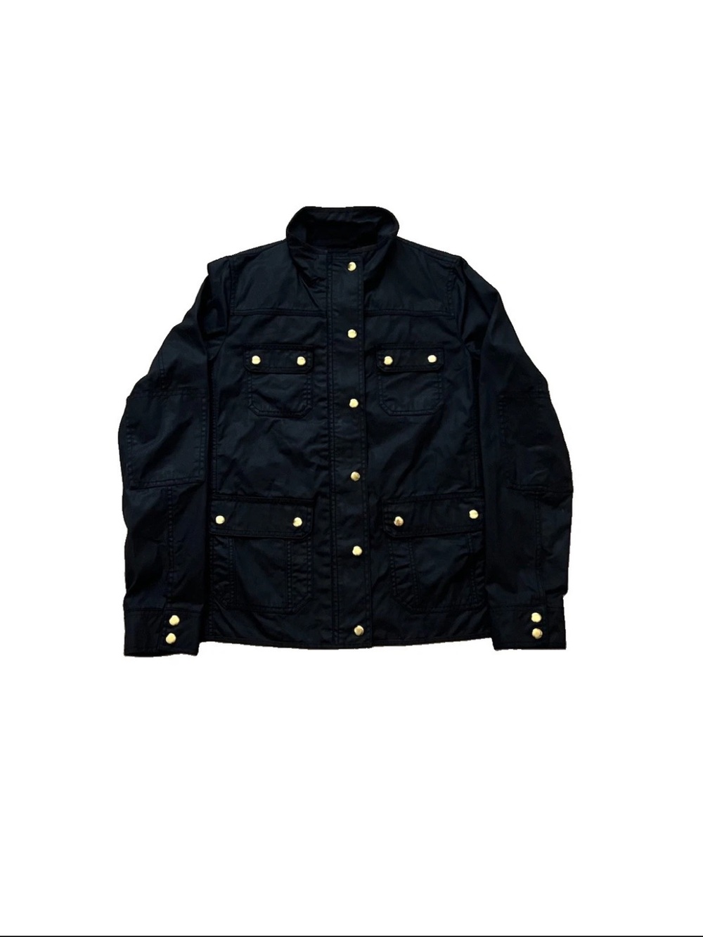 J. Crew Women's Black Waxed Field Mechanic Jacket Size TM